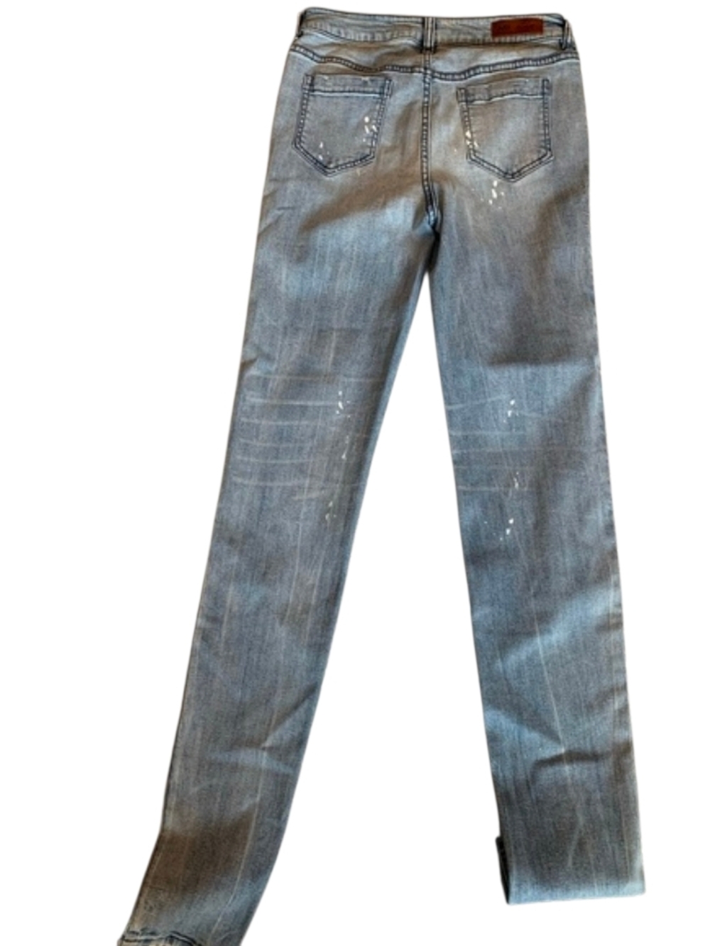 ABS Allen Schwartz Slim Paint Splatter Jeans Light Blue Size 2 26 Inseam 29 EUC